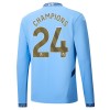 Original Fußballtrikot Manchester City Champions 24 Heimtrikot 2024-25 Langarm Für Herren